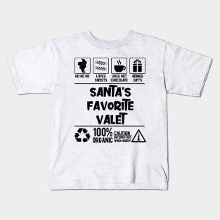 Santa's Favorite Valet Santa Claus Kids T-Shirt